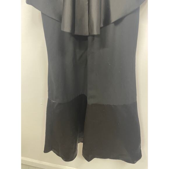 NWT White by Vera Wang SZ 0 Black Strapless Peplum Full Length Formal Gown NEW - Picture 12 of 15